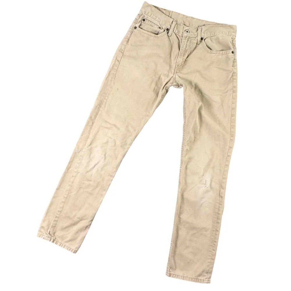Levi's 511 Slim Fit Beige Pants 31x30 Neutral Minimalist‎ Street Style Denim